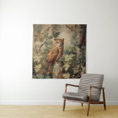 Majestic Owl in einem Wald Wandteppich (Beispiel (Horizontal))