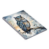 Majestic Owl in einem Winterwald Notizblock (Rechte Seite)