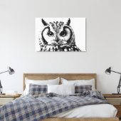 Majestic Owl Portrait 36x24" Große Leinwand (Insitu (Schlafzimmer))