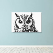 Majestic Owl Portrait 36x24" Große Leinwand (Insitu (Holzboden))