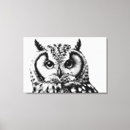 Majestic Owl Portrait 36x24" Große Leinwand
