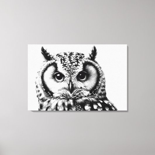Majestic Owl Portrait 36x24" Große Leinwand (Vorderseite)