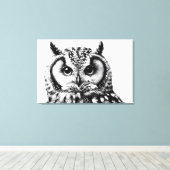 Majestic Owl Portrait 36x24" Große Leinwand (Insitu (Holzboden))