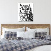 Majestic Owl Portrait Individuelle Größe auf Leinw Leinwanddruck (Insitu (Schlafzimmer))