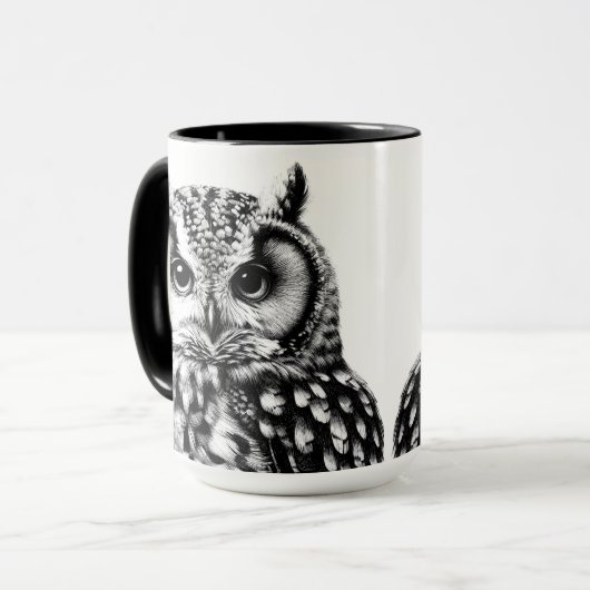 Majestic Owl Tasse mit zwei Eulen (Vorderseite Links)