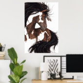 Majestic Paint Pinto Art Poster Horst von Bihrle (Heimbüro)