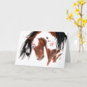 Majestic Painted Pony Horse von BiHrLe Karte (Gelbe Blume)