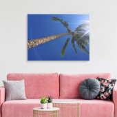 Majestic Palm Tree mit Sun Rays Canvas Print Leinwanddruck (Insitu (Wohnzimmer))