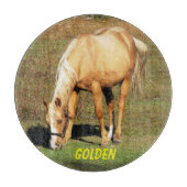 Majestic Palomino Horse - Fine Art Fotografy Schneidebrett (Vorderseite)