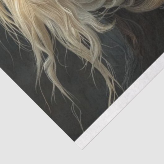 Majestic Palomino Running Horning Decoupage Seidenpapier (Ausschnitt)