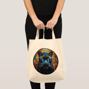 Majestic Panther gestanzte Glaskunstwerke Tragetasche