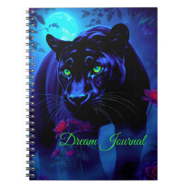 Majestic Panther in Garden Dream Journal Notizblock