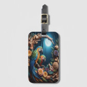 Majestic Parrot Perched Gepäckanhänger (Vorderseite Vertikal)