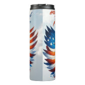 Majestic Patriotic Bald Eagle Thermosbecher (Rückseite)