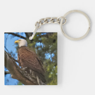 Majestic Patriotic Matte Bald Eagle Schlüsselanhän Schlüsselanhänger