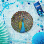 Majestic Peacock Bird mit Royal Plumage Pappteller (Party)