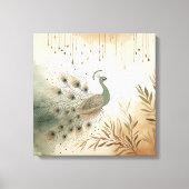 Majestic Peacock Canvas Print – Vibrant Feathers Leinwanddruck (Vorderseite)