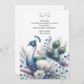 Majestic Peacock Dankeskarte (Vorne/Hinten)