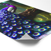 Majestic Peacock Digital Art Printing Poster (Ecke)