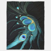 Majestic Peacock - Grosses Fleece Blanket (Vorderseite)