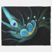 Majestic Peacock - Grosses Fleece Blanket (Vorderseite (Horizontal))