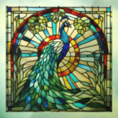 Majestic Peacock-Imitate aus festem Glas Fensteraufkleber (Blatt 3)