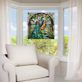 Majestic Peacock-Imitate aus festem Glas Fensteraufkleber