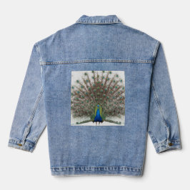 Majestic Peacock mit farbenprächtigem Schwanz Jeansjacke