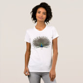 Majestic Peacock mit farbenprächtigem Schwanz T-Shirt (Vorne ganz)