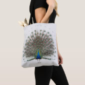 Majestic Peacock mit farbenprächtigem Schwanz Tasche (Von Nahem)