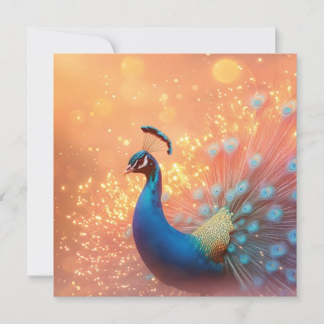 Majestic Peacock mit lebhaftem Plumage (Vorderseite)