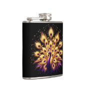 Majestic Peacock Perched Flachmann (Rechts)