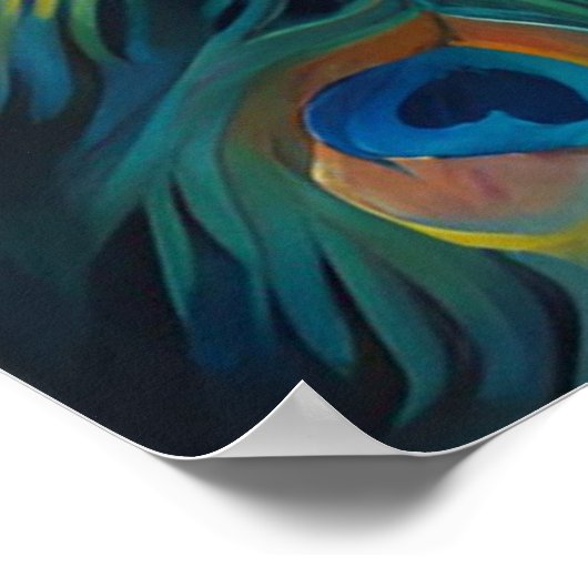Majestic Peacock Poster (Ecke)