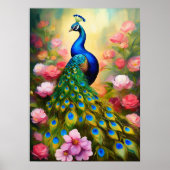 Majestic Peacock Print - Fügen Sie eine Touch Grac Poster (Vorne)
