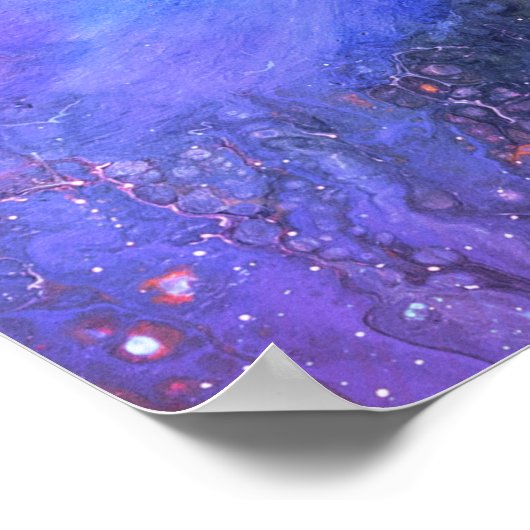 Majestic Peacock Print Poster (Ecke)