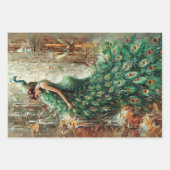 Majestic Peacock Set Decoupage Geschenkpapier Set (Vorderseite 3)