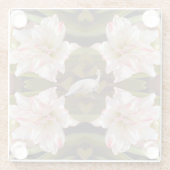 Majestic Peacock und Amaryllis Candy Cane Glasuntersetzer (Rückseite)