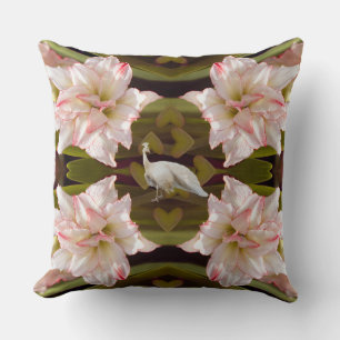 Majestic Peacock und Amaryllis Candy Cane Kissen