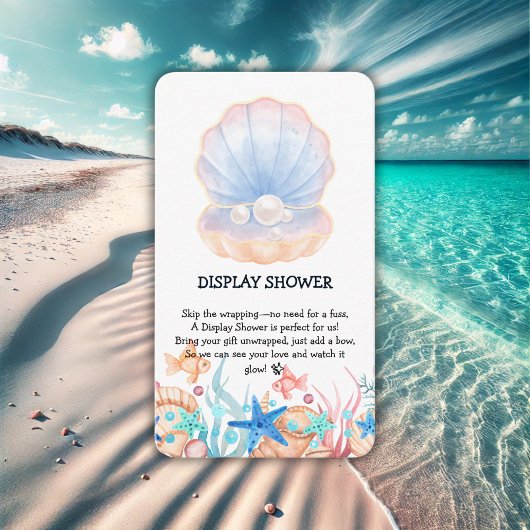 Majestic Pearl Under Sea Baby Shower Begleitkarte