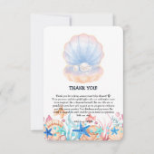 Majestic Pearl Under Sea Baby Shower Dankeskarte (Vorderseite)