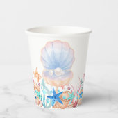 Majestic Pearl Under Sea Baby Shower Pappbecher (Vorderseite)