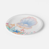Majestic Pearl Under Sea Baby Shower Pappteller (Schrägansicht)