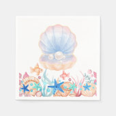 Majestic Pearl Under Sea Baby Shower Serviette (Vorderseite)