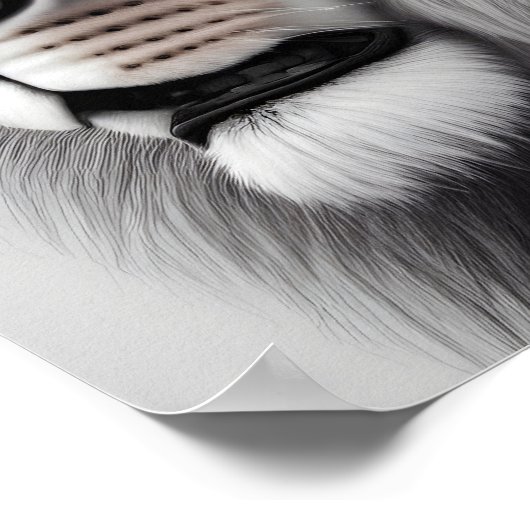 Majestic Pencil Zeichne einer Löwe Poster (Ecke)