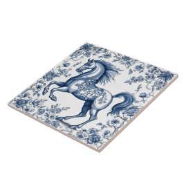 Majestic Pferd auf Indigo Tiles Fliese