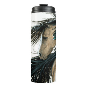 Majestic Pferde von Bihrle Thermosbecher