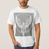 "Majestic Phoenix Art: Symbol der Wiedergeburt" T-Shirt (Vorderseite)