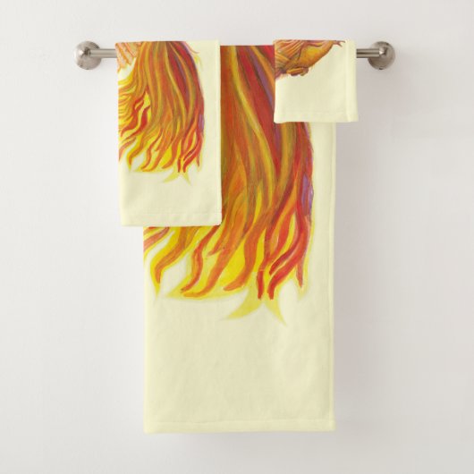 Majestic Phoenix Bird Badhandtuch Set (Insitu)
