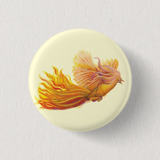 Majestic Phoenix Bird Button (Vorderseite)