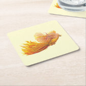 Majestic Phoenix Bird Rechteckiger Pappuntersetzer (angewinkelt)